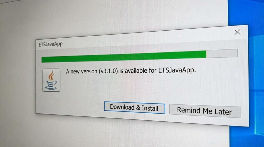 new version update etsjavaapp