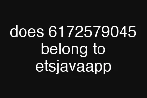 does 6172579045 belong to etsjavaapp